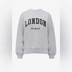 Anine Bing Ramona Sweatshirt London Size M Grey